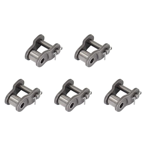 FOCMKEAS Rollenkette, gekröpfte halbe Glieder #60, 3/4 Zoll Teilung, Karbonstahl, Standard-Kettenendverbinder, geteilte Glieder für 12 A Kette, 5 Stück FOCMKEAS Rollenkette, gekröpfte halbe Glieder #60, 3/4 Zoll Teilung, Karbonstahl, Standard-Kettenendverbinder, geteilte Glieder für 12 A Kette, 5 Stück von FOCMKEAS