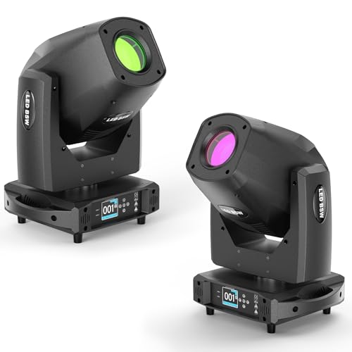 2 Stück 250W 3-in-1 LED Moving Head Licht, 9+1 Farbrad 6+1 Rotierende Gobos d-mx512/RDM Sound Control Wash Bühnenlicht für Konzert Club Hochzeit Party DJ 2 Stück 250W 3-in-1 LED Moving Head Licht, 9+1 Farbrad 6+1 Rotierende Gobos d-mx512/RDM Sound Control Wash Bühnenlicht für Konzert Club Hochzeit Party DJ von FODEXAZY