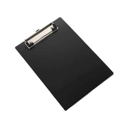 Klemmbretter aus Kunststoff, 4 stücke A5 Datei Halter Clip Dokument Halter Klemmbretter Clip Schreiben Pad Test Papier Büro Schule Versorgung Datei Ordner Schreibwaren(Black) von FOELANNE