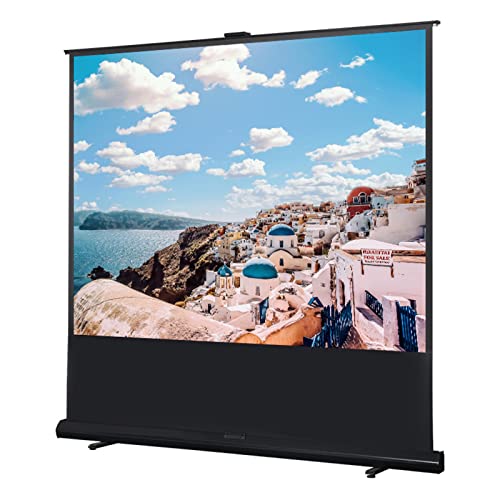 Tragbare manuelle Projektorleinwand, Standmonitore for den Innen- und Außenbereich, 100 Zoll 16:9 HD-Desktop for den gewerblichen Heimbereich, tragbarer Monitor mit EIN-Knopf-Klappfunktion von FOELANNE