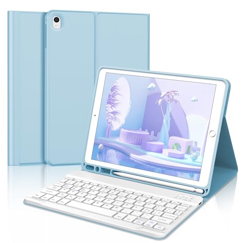 FOGARI Italienische Tastatur für iPad 9 Generation – Schutzhülle für iPad 10.2 mit Tastatur 2021, mit abnehmbarer Tastatur und Stifthalter, Schutzhülle mit Tastatur für iPad 9a/8a/7a, iPad Pro 10.5, von FOGARI