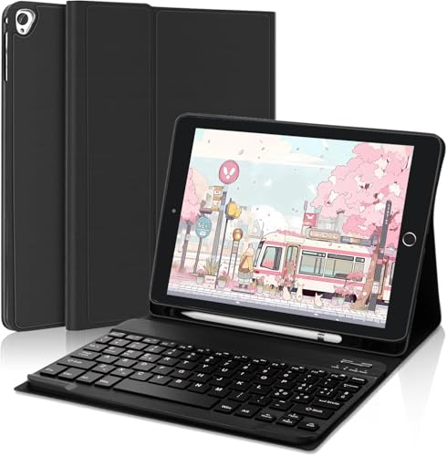 FOGARI Italienische Tastatur für iPad 9 Generation – Schutzhülle für iPad 10.2 mit Tastatur 2021, mit abnehmbarer Tastatur und Stifthalter, Schutzhülle mit Tastatur für iPad 9a/8a/7a, iPad Pro 10.5, von FOGARI