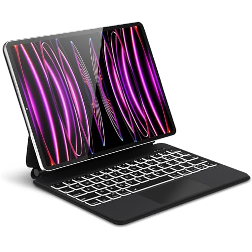 FOGARI Schutzhülle mit Tastatur für iPad Pro 11 (4. / 3 °/2. / 1 °), iPad Air 5 Generation (4 Generation), Bluetooth Tastatur mit Trackpad Magic Type Keyboard Magnetisch Hintergrundbeleuchtung von FOGARI