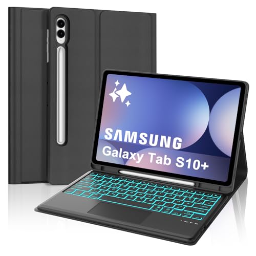 FOGARI Tastatur Hülle für Samsung Galaxy Tab S10 Plus 12.4 Zoll 2024, Multi Touch Trackpad, 7 Farben Beleuchtung, mit Magnetisch Abnehmbarer für Samsung Galaxy Tab S10 Plus 12.4'' 2024, Schwarz FOGARI Tastatur Hülle für Samsung Galaxy Tab S10 Plus 12.4 Zoll 2024, Multi Touch Trackpad, 7 Farben Beleuchtung, mit Magnetisch Abnehmbarer für Samsung Galaxy Tab S10 Plus 12.4'' 2024, Schwarz von FOGARI