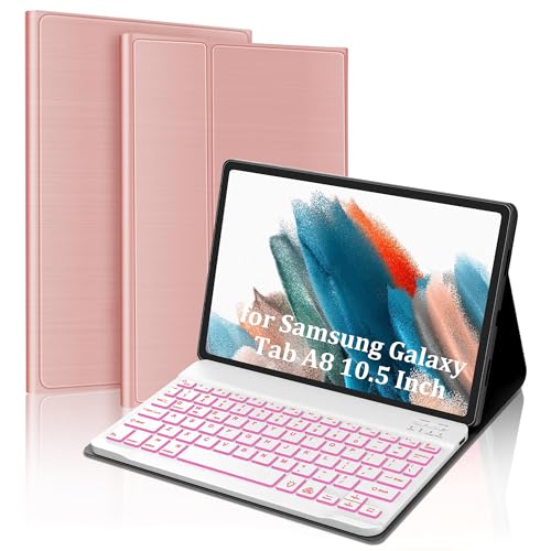 FOGARI Tastatur Hülle für Tab A8 XNE Rose Gold von FOGARI