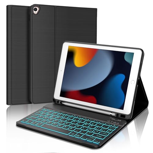 FOGARI Tastatur iPad 9 Generation, italienisches Layout mit Hintergrundbeleuchtung, für iPad 9/8/7 Generation 10.2, iPad Air 3, iPad Pro 10.5 – Smart Schutzhülle mit Stifthalter – Schwarz FOGARI Tastatur iPad 9 Generation, italienisches Layout mit Hintergrundbeleuchtung, für iPad 9/8/7 Generation 10.2, iPad Air 3, iPad Pro 10.5 – Smart Schutzhülle mit Stifthalter – Schwarz von FOGARI