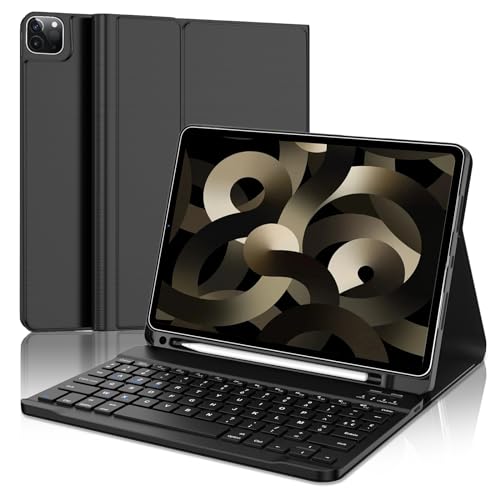 FOGARI Tastatur iPad Pro 11 – Tastaturhülle für iPad Air 5/iPad Air 4, französische AZERTY-Tastatur, magnetisch, Bluetooth, kabellos – Schwarz von FOGARI