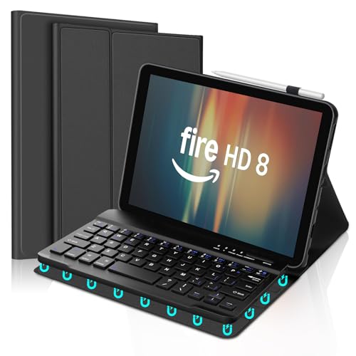 FOGARI Tastaturhülle für Fire HD 8 2024, abnehmbare Tastatur mit UK-Layout, Schwarz FOGARI Tastaturhülle für Fire HD 8 2024, abnehmbare Tastatur mit UK-Layout, Schwarz von FOGARI