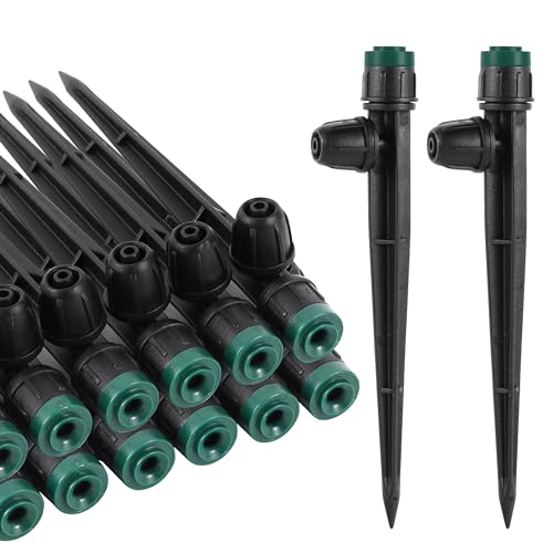 FOGWOWO 50 Stück Tropf Emitter Sprüher für 1/4 Zoll Bewässerungsschlauch,360 Grad Einstellbar Wasserdurchfluss Sprüher auf 5.5 Zoll Pfahl für Garten Bewässerungssystem FOGWOWO 50 Stück Tropf Emitter Sprüher für 1/4 Zoll Bewässerungsschlauch,360 Grad Einstellbar Wasserdurchfluss Sprüher auf 5.5 Zoll Pfahl für Garten Bewässerungssystem von FOGWOWO