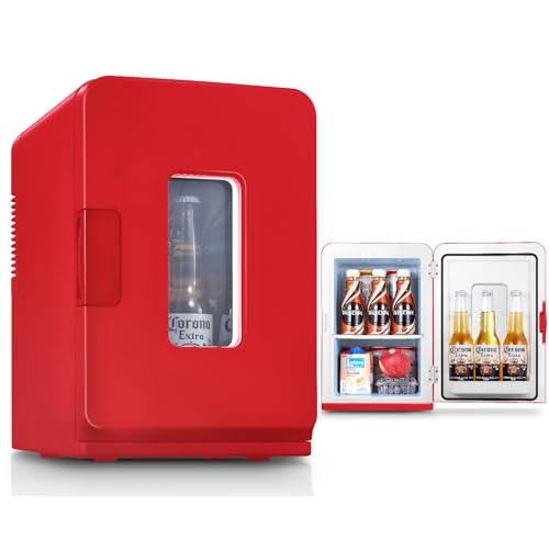 FOHERE 2 in 1 Mini Kühlschrank, 15L Kühlschrank für Zimmer mit Kühl- und Heizfunktion, DC/AC für Autos, Büros und Wohnheim, ECO-Low-Noise-Modus, für Kosmetik und Getränke, Rot FOHERE 2 in 1 Mini Kühlschrank, 15L Kühlschrank für Zimmer mit Kühl- und Heizfunktion, DC/AC für Autos, Büros und Wohnheim, ECO-Low-Noise-Modus, für Kosmetik und Getränke, Rot von FOHERE