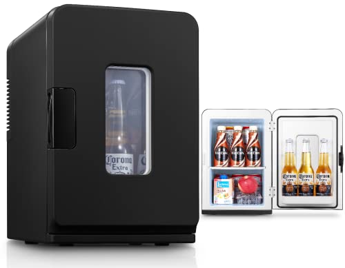 FOHERE 2 in 1 Mini Kühlschrank, 15L Kühlschrank für Zimmer mit Kühl- und Heizfunktion, DC/AC für Autos, Büros und Wohnheim, ECO-Low-Noise-Modus, für Kosmetik und Getränke, Schwarz FOHERE 2 in 1 Mini Kühlschrank, 15L Kühlschrank für Zimmer mit Kühl- und Heizfunktion, DC/AC für Autos, Büros und Wohnheim, ECO-Low-Noise-Modus, für Kosmetik und Getränke, Schwarz von FOHERE