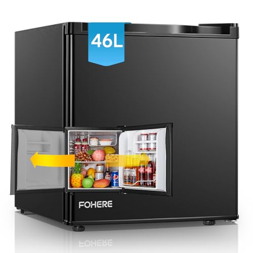 FOHERE Mini Kühlschrank 46L mit Eisfach | Kühlschrank Klein | Temperaturregelung, Energiesparend, Leise | Getränkekühlschrank Ideal für Büro, Camping und Gaming |Wechselbarer Türanschlag | Schwarz FOHERE Mini Kühlschrank 46L mit Eisfach | Kühlschrank Klein | Temperaturregelung, Energiesparend, Leise | Getränkekühlschrank Ideal für Büro, Camping und Gaming |Wechselbarer Türanschlag | Schwarz von FOHERE