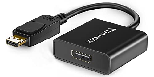 FOINNEX DisplayPort auf HDMI Adapter, 4K@30Hz Display Port zu HDMI Konverter, Active DP 1.2 to HDMI 1.4 Adapter für Laptop,PC,Desktop zu TV,Monitor,Projektor, AMD Eyefinity bis zu 6 Displays von FOINNEX