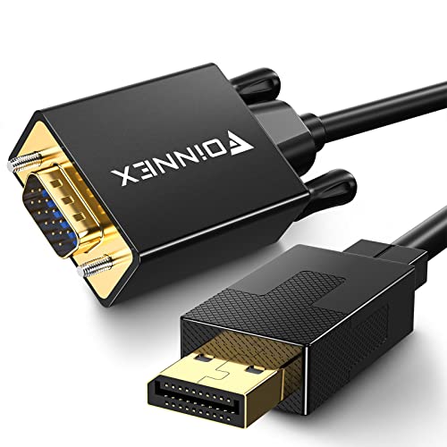 FOINNEX DisplayPort auf VGA Kabel, DP zu VGA Kabel 1080P@60Hz, Display Port auf VGA Adapter Cable, DP to VGA Cordon Update Video Kabel für Laptop, PC, Desktop zu TV, Monitor, Projektor 3M/10FT von FOINNEX