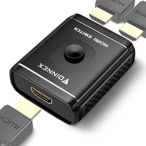 FOINNEX HDMI Switch HDMI Splitter, 4K 60Hz Bidirektional HDMI Switch 2 in 1 Out oder 1 in 2 Out HDMI Verteiler, HDMI 2.0 Switcher Manueller HDMI Umschalter für Xbox PS3/4 HDTV Fire Stick Blu-Ray von FOINNEX