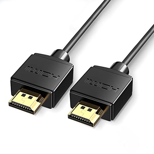 HDMI Kabel 2Meter, High Speed Dünn HDMI Cable Kurz, 4K@30Hz Ultra HD Video, 2016P, 2K,3D,Ethernet,ARC,HDR, 2M HDMI 1.4 Kabel für PS3,PS4,Xbox,TV Stick,PC,Laptop zu HDTV,Monitor,Beamer, 6.6FT von FOINNEX