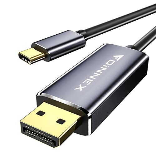 USB C auf Displayport Kabel 4K@60Hz, 2K@165Hz Thunderbolt 3/4 zu DP Kabel MST Freesync, USB C 3.1 Typ C to Display Port Cable für MacBook Pro/Air, iPad Pro, iMac, Surface, Galaxy, XPS, 1M/3.3FT von FOINNEX