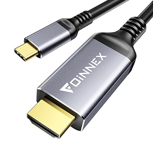 FOINNEX USB C auf HDMI Kabel, 4K@60Hz USB Typ-C zu HDMI Cable, USB 3.1 to HDMI 2.0 Cord HDR, HDCP2.2, Thunderbolt 3/4 Kompatibel für MacBook Pro/Air, iPad Pro, Surface, Galaxy S8-S23, 1M/3.3FT FOINNEX USB C auf HDMI Kabel, 4K@60Hz USB Typ-C zu HDMI Cable, USB 3.1 to HDMI 2.0 Cord HDR, HDCP2.2, Thunderbolt 3/4 Kompatibel für MacBook Pro/Air, iPad Pro, Surface, Galaxy S8-S23, 1M/3.3FT von FOINNEX