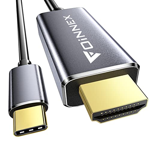 USB C auf HDMI Kabel 8K@60Hz, Type C zu HDMI 2.1 Kabel Thunderbolt 4/3, USB 4 Kompatibel, USB C 3.1 to HDMI Cable für MacBook Pro/Air, iMac, iPad Pro, Galaxy S20 S10, Surface, Dell, HP, 1M von FOINNEX