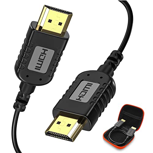 Ultra Dünn HDMI Kabel, Extrem Slim Super Flexibel HDMI 2.0 Cable 0.8M, Weltweit Dünnstes HDMI Kabel Unterstützt 4K@60Hz, 2K, 3D, Ethernet, ARC, HDR Kompatibel mit PS3,PS4, Xbox One, HDTV,PC,Laptop von FOINNEX