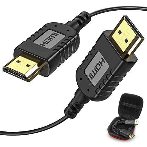 Ultra Dünn HDMI Kabel, Extrem Slim Super Flexibel HDMI Cable 2M, Weltweit Dünnstes HDMI Kabel Unterstützt 4K@30Hz, 2K, 3D, Ethernet, ARC, HDR Kompatibel mit PS3,PS4, Xbox One, HDTV,PC,Laptop von FOINNEX