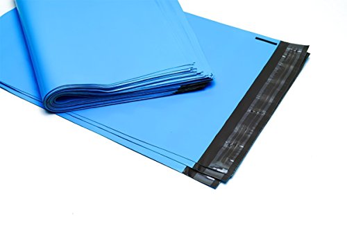 100 Folienmailer® Versandbeutel leuchtend Hellblau: Bunte Versandtüten 360x500mm aus LDPE Coex Folie, selbstklebend von FOLIENMAILER