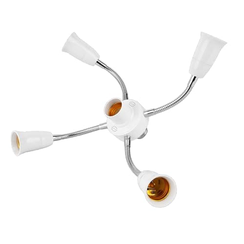 FOLODA LED Lampenfassung 3-in-1/4-in-1/5-in-1/6-in-1-E27-Sockel Splitter LED Lampenfassung Glühbirnen Adapterhalter Verstellbarer Glühbirnen Sockel Splitter FOLODA LED Lampenfassung 3-in-1/4-in-1/5-in-1/6-in-1-E27-Sockel Splitter LED Lampenfassung Glühbirnen Adapterhalter Verstellbarer Glühbirnen Sockel Splitter von FOLODA