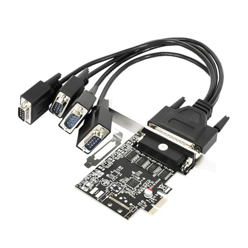 FOLODA Serielle PCIe-4-Port Adapterkarte Mit Kabel Für Computer Mit Niedrigem Steckplatz von FOLODA