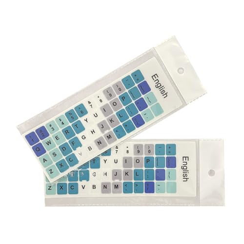 FOLODA Verleihen Sie Ihrer Tastatur einen Hauch von Farbe mit stilvollen englischen Tastaturaufklebern, geeignet für verschiedene Layouts, Laptop-Tastatur-Aufkleber von FOLODA