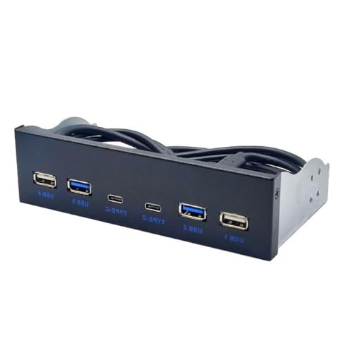Multi-Port USB Typ C und USB 3.0 Frontpanel Hub für Desktop-CD-ROM-Laufwerksschacht verbinden und mehrere Geräte Desktop CD ROM Laufwerksschacht von FOLODA
