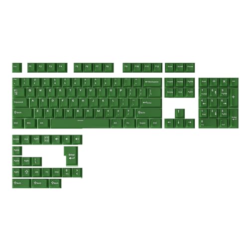 PBT-Tastenkappen-Set mit 126 Tasten, zweifarbig, glatte Textur für mechanische Tastaturen, langlebige mechanische Tastaturen von FOLODA