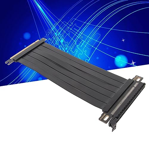 FOLOSAFENAR PCIE 3.0 X16 Riser-Kabel, GPU-Grafikkarten-Verlängerungskabel, 20/30/50/60 M, 180 Grad Hochgeschwindigkeits-Flexibles Rechtwinkliges PCIE-Port-Grafikkarten-Extender-Riser-Kabel von FOLOSAFENAR
