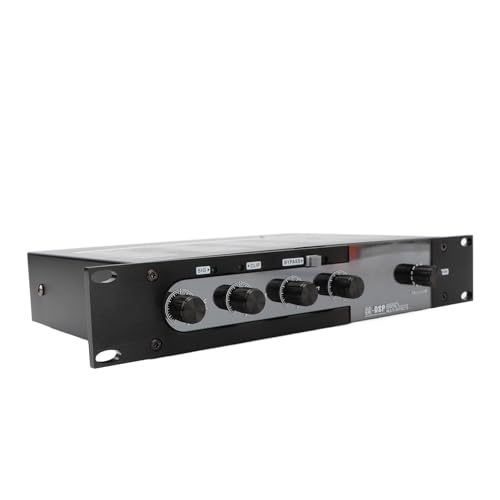 FOLOSAFENAR Sound-Mixer-Effektor, Übertragung, Unabhängige Mikrofon-Hall-Steuerung, 6,5-mm-Sound-Eingang, Soundquellen-Umschalter für Karaoke (EU-Stecker) von FOLOSAFENAR