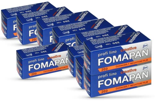 10er Pack FOMAPAN Creative 200 Rollfim/Mittelformat /120 SCHWARZ/WEIß Kleinbildfilm von FOMA