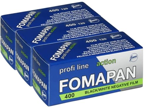 3er Pack Foma Fomapan Action Fotofilm 400 ISO Schwarz - Weiß Negativ- Rollfilm/Mittelformatfilm / 120 Format, FO11561-3 3er Pack Foma Fomapan Action Fotofilm 400 ISO Schwarz - Weiß Negativ- Rollfilm/Mittelformatfilm / 120 Format, FO11561-3 von FOMA