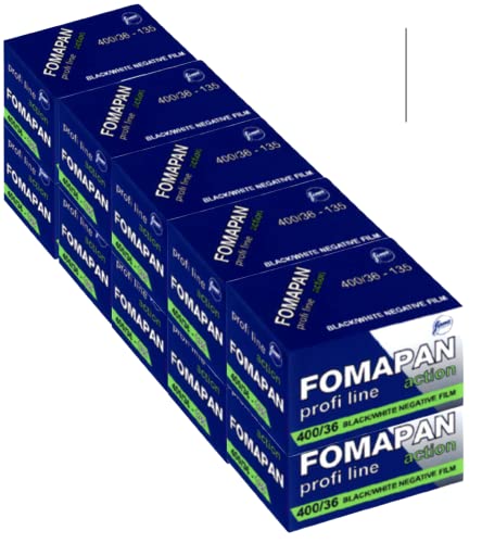 Foma 10er Pack FOMAPAN Action 400 135/36 SCHWARZ/WEIß Kleinbildfilm, FO11502-10 von FOMA