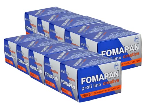 Foma 10er Pack FOMAPAN Creative 200 135/36 SCHWARZ/WEIß Kleinbildfilm, FO11331-10 von FOMA