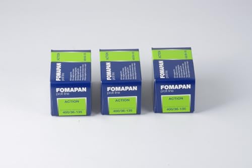 Foma 3er Pack FOMAPAN Action 400 135/36 SCHWARZ/WEIß Kleinbildfilm, FO11502-3 von FOMA