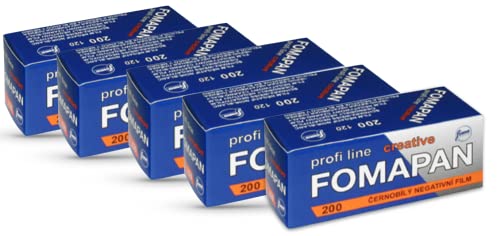Foma 5er Pack PAN Creative 200 Rollfim/Mittelformat /120 SCHWARZ/WEIß Kleinbildfilm, FO11361-5 von FOMA