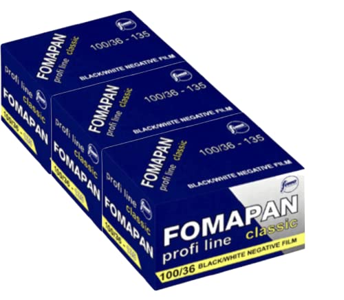 Foma Pack FOMAPAN Classic 100 135/36 SCHWARZ/WEIß Kleinbildfilm, FO11131-3, 3 St., 100 ASA von FOMA