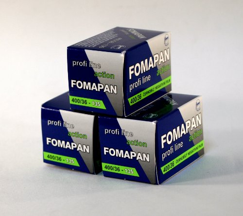Fomapan Fotofilm 400 ASA Schwarz und Weiß 35-mm-Film, à 36 Bilder, 3er-Pack Fomapan Fotofilm 400 ASA Schwarz und Weiß 35-mm-Film, à 36 Bilder, 3er-Pack von FOMA