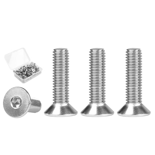 FOMGIIN Senkkopfschrauben Edelstahl M5x20mm, 50 Stück 304 Edelstahlschrauben Schrauben Senkkopf Din 7991 A2 V2A Innensechskant Senkschrauben, Senkschraube Vollgewinde Senkkopfschraube mit Metrischen FOMGIIN Senkkopfschrauben Edelstahl M5x20mm, 50 Stück 304 Edelstahlschrauben Schrauben Senkkopf Din 7991 A2 V2A Innensechskant Senkschrauben, Senkschraube Vollgewinde Senkkopfschraube mit Metrischen von FOMGIIN