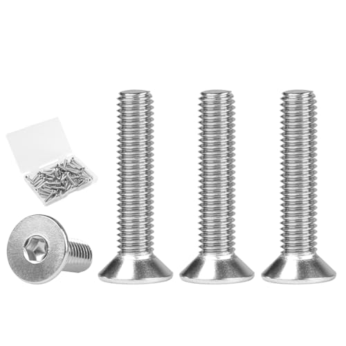 FOMGIIN Senkkopfschrauben Edelstahl M5x25mm, 50 Stück 304 Edelstahlschrauben Schrauben Senkkopf Din 7991 A2 V2A Innensechskant Senkschrauben, Senkschraube Vollgewinde Senkkopfschraube mit Metrischen FOMGIIN Senkkopfschrauben Edelstahl M5x25mm, 50 Stück 304 Edelstahlschrauben Schrauben Senkkopf Din 7991 A2 V2A Innensechskant Senkschrauben, Senkschraube Vollgewinde Senkkopfschraube mit Metrischen von FOMGIIN