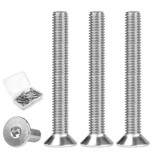 FOMGIIN Senkkopfschrauben Edelstahl M5x40mm, 20 Stück 304 Edelstahlschrauben Schrauben Senkkopf Din 7991 A2 V2A Innensechskant Senkschrauben, Senkschraube Vollgewinde Senkkopfschraube mit Metrischen FOMGIIN Senkkopfschrauben Edelstahl M5x40mm, 20 Stück 304 Edelstahlschrauben Schrauben Senkkopf Din 7991 A2 V2A Innensechskant Senkschrauben, Senkschraube Vollgewinde Senkkopfschraube mit Metrischen von FOMGIIN