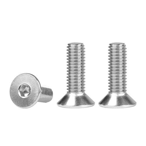 FOMGIIN Senkkopfschrauben Edelstahl M6x20mm, 20 Stück 304 Edelstahlschrauben Schrauben Senkkopf Din 7991 A2 V2A Innensechskant Senkschrauben, Senkschraube Vollgewinde Senkkopfschraube mit Metrischen FOMGIIN Senkkopfschrauben Edelstahl M6x20mm, 20 Stück 304 Edelstahlschrauben Schrauben Senkkopf Din 7991 A2 V2A Innensechskant Senkschrauben, Senkschraube Vollgewinde Senkkopfschraube mit Metrischen von FOMGIIN