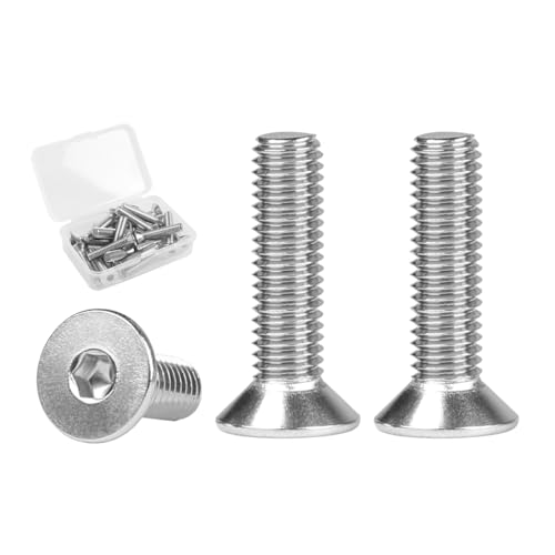 FOMGIIN Senkkopfschrauben Edelstahl M6x25mm, 20 Stück 304 Edelstahlschrauben Schrauben Senkkopf Din 7991 A2 V2A Innensechskant Senkschrauben, Senkschraube Vollgewinde Senkkopfschraube mit Metrischen FOMGIIN Senkkopfschrauben Edelstahl M6x25mm, 20 Stück 304 Edelstahlschrauben Schrauben Senkkopf Din 7991 A2 V2A Innensechskant Senkschrauben, Senkschraube Vollgewinde Senkkopfschraube mit Metrischen von FOMGIIN