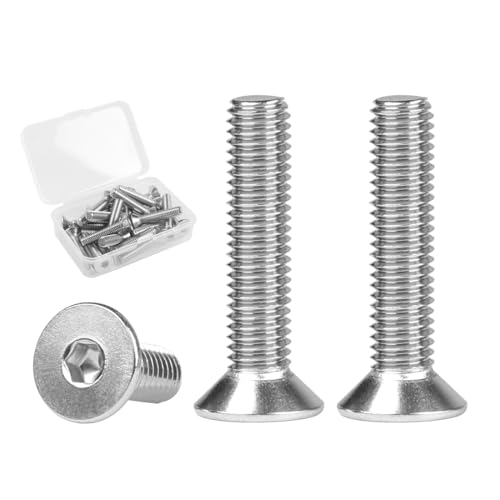 FOMGIIN Senkkopfschrauben Edelstahl M6x30mm, 20 Stück 304 Edelstahlschrauben Schrauben Senkkopf Din 7991 A2 V2A Innensechskant Senkschrauben, Senkschraube Vollgewinde Senkkopfschraube mit Metrischen FOMGIIN Senkkopfschrauben Edelstahl M6x30mm, 20 Stück 304 Edelstahlschrauben Schrauben Senkkopf Din 7991 A2 V2A Innensechskant Senkschrauben, Senkschraube Vollgewinde Senkkopfschraube mit Metrischen von FOMGIIN