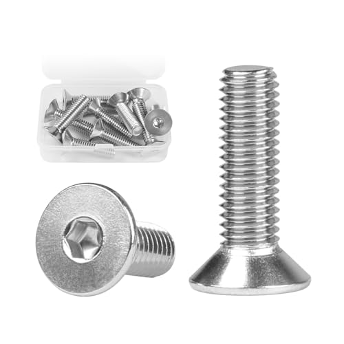 FOMGIIN Senkkopfschrauben Edelstahl M8x30mm, 10 Stück 304 Edelstahlschrauben Schrauben Senkkopf Din 7991 A2 V2A Innensechskant Senkschrauben, Senkschraube Vollgewinde Senkkopfschraube mit Metrischen FOMGIIN Senkkopfschrauben Edelstahl M8x30mm, 10 Stück 304 Edelstahlschrauben Schrauben Senkkopf Din 7991 A2 V2A Innensechskant Senkschrauben, Senkschraube Vollgewinde Senkkopfschraube mit Metrischen von FOMGIIN