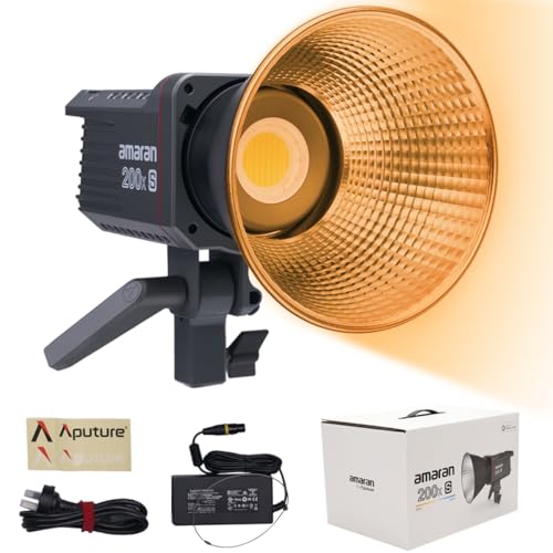Aputure Amaran 200x S Bi-Color COB-Licht, 200 W, Punktquelle, LED, 2700 K-6500 K, App-Steuerung, integrierte 9 Lichteffekte, DC/AC-Netzteil von FOMITO