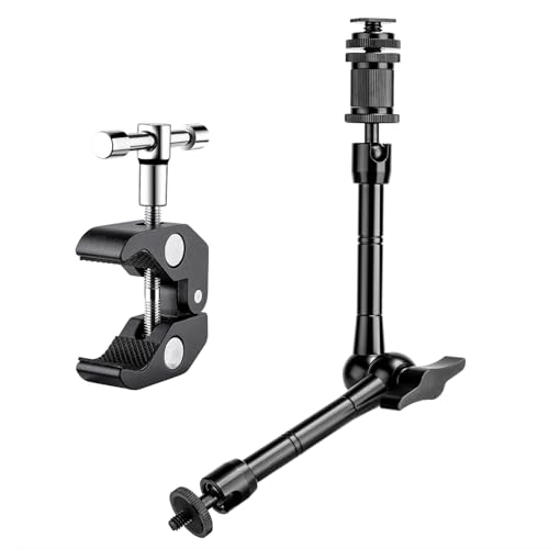 FOMITO 27,9 cm (11 Zoll) Gelenkarm + Super Klemme für DSLR-Rig-Kamera auf LCD-Monitor, LED-Videoleuchte von FOMITO